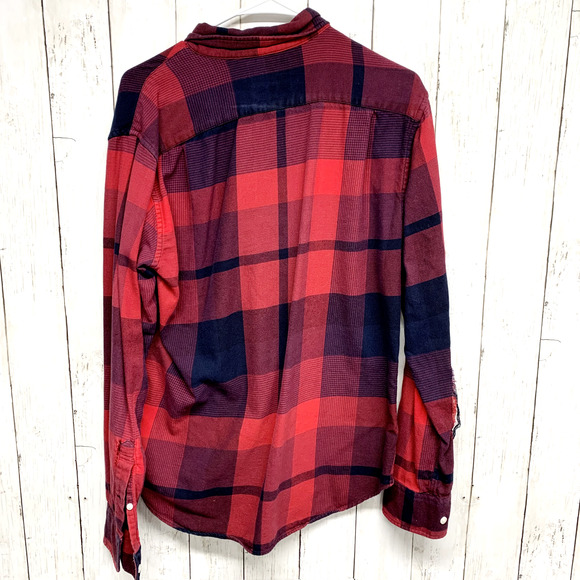 Bonobos Flannel Shirt Men's M Slim Fit Preppy Lightweight 100% Cotton Autumn - Picture 5 of 5